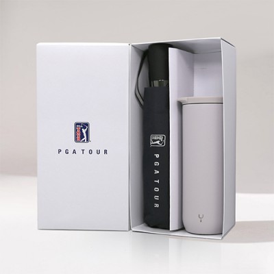 PGA 3단7K 완전자동 무지+스테이24 라운 텀블러(450ml)세트