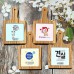 파스텔대리석 우드 사각 냄비받침