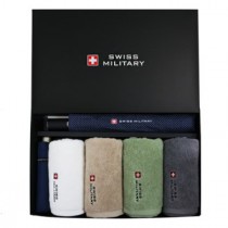 스위스밀리터리 2단자동핀도트+3단수동모던+180g 타올 4p(대)